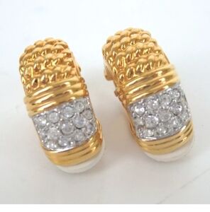 Authentic SWAROVSKI Rhinestone Earring metal